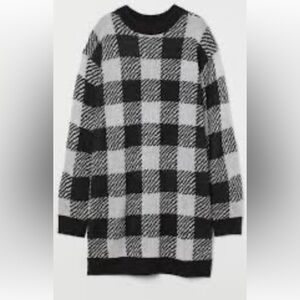 H&M Monochrome Checkered sweater  Dress
